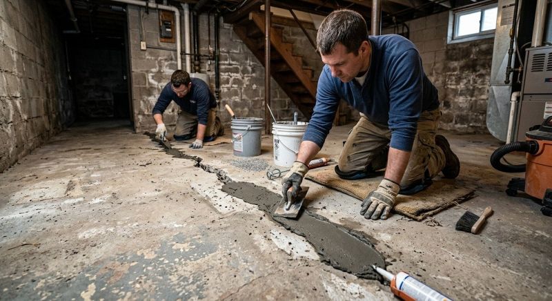 Cracked Basement Floor Repair in Lakeland, FL